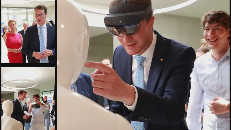 Minister-President Wüst and Minister Brandes at the CCCE AI symposium