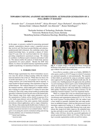 Towards Unifying Anatomy Segmentation: Automated Generation of a Full-Body CT Dataset