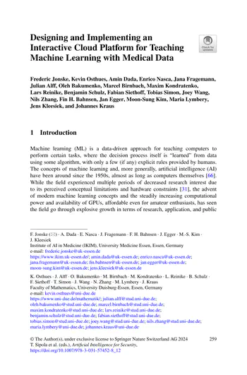 Designing and Implementing an Interactive Cloud Platform for Teaching Machine Learning with Medical Data