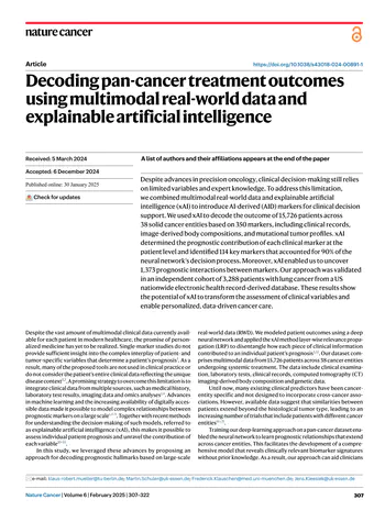 Decoding pan-cancer treatment outcomes using multimodal real-world data and explainable artificial intelligence
