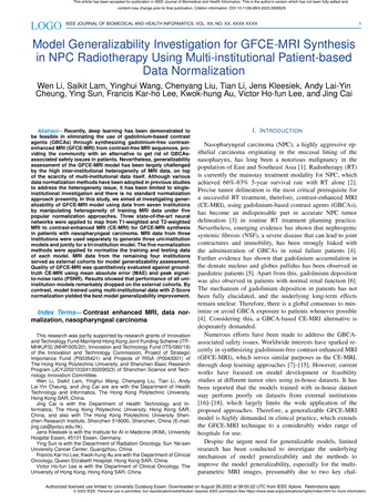 Model Generalizability Investigation for GFCE-MRI Synthesis in NPC Radiotherapy Using Multi-institutional Patient-based Data Normalization