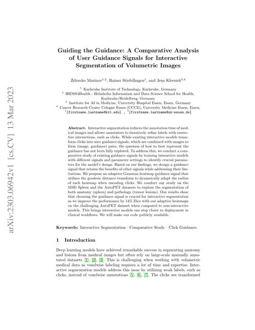 Guiding the Guidance: A Comparative Analysis of User Guidance Signals for Interactive Segmentation of Volumetric Images