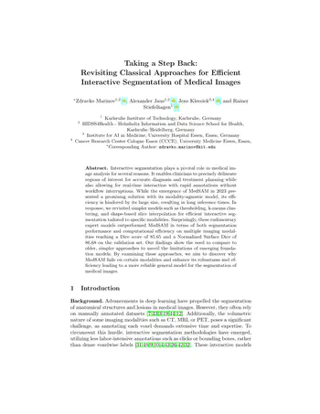 Taking a Step Back: Revisiting Classical Approaches for Efficient Interactive Segmentation of Medical Images