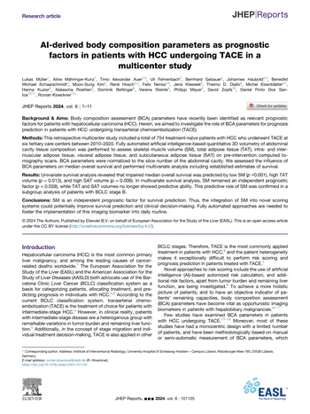 AI-derived body composition parameters as prognostic factors in patients with HCC undergoing TACE in a multicenter study