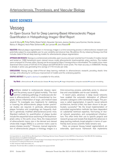 Vesseg: An Open-Source Tool for Deep Learning-Based Atherosclerotic Plaque Quantification in Histopathology Image.