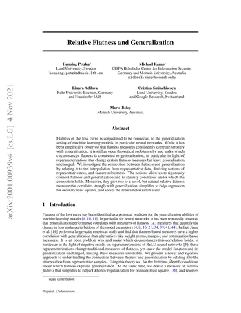 Relative Flatness and Generalization