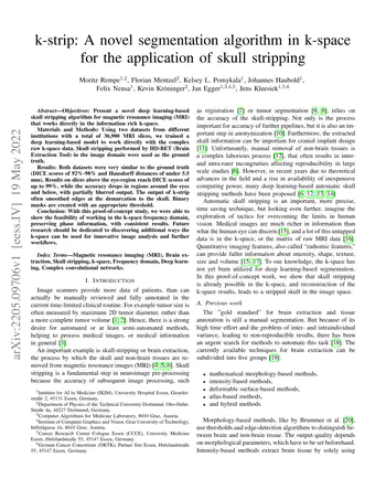 k-strip: A novel segmentation algorithm in k-space for the application of skull stripping