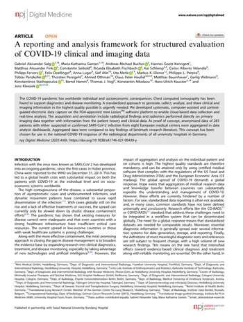 A reporting and analysis framework for structured evaluation of COVID-19 clinical and imaging data