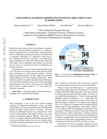 A Relational-learning Perspective to Multi-label Chest X-ray Classification