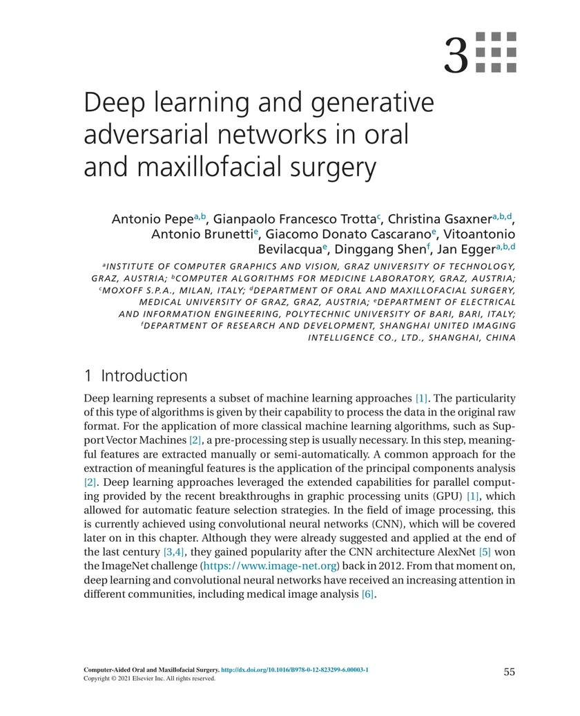 Deep learning and generative adversarial networks in oral and maxillofacial surgery
